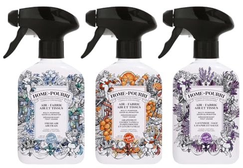 Pourri Botanical - Set di 3 deodoranti per ambienti, spray per biancheria da letto o per rinfrescare biancheria da letto, tappezzeria o bidoni della spazzatura, 3 x 325 ml