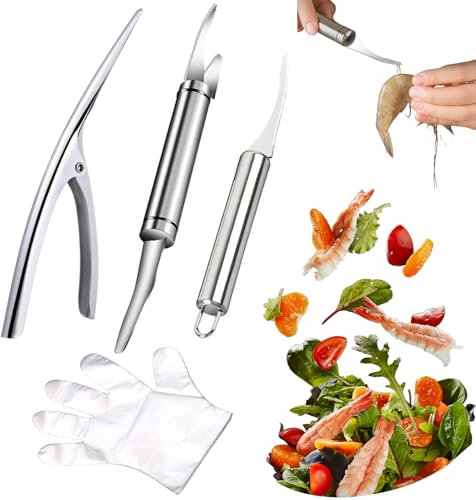 Esshogo Crevettes Line Couteaux, Shrimp Peeler,Crevettes Line Couteaux, Crevettes Outil de Nettoyage, Éplucheur de crevettes, Crevettes Cleaner Shell Couteau