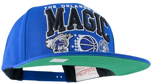 Mitchell & Ness NBA/HWC Champ Stack Baseball Snapback Cap - Orlando Magic, Blau, 100% Polyester, verstellbar, Herren, Frauen, Kinder, Unisex, Frühling, Sommer, Herbst, Winter