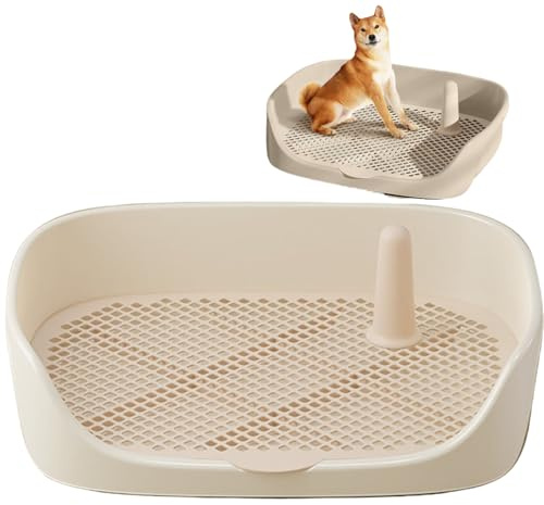 Bac de Pot de Chien, 15.75x11.81x4.33 Potty Chiens Chien intérieur à l'épreuve des randonnées, bac à litière d'entraînement, Portables, Toilettes en Plastique pour Chiots et Chats