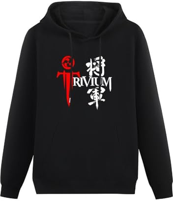 YANGDUJUN Trivium Metal Logo Ascendancy Mens Hoodies Casual Cotton Unisex Black Sweatshirts S