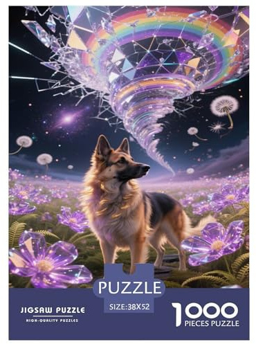 Belgiskt Malinois pussel 1 000 bitar tunga pussel leksak pedagogiskt spel impossibel utmaningsleksak för vuxna barn 52 x 38 cm/1 000 st