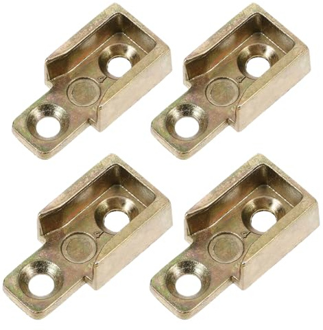 FUOYLOO Accesorio de Cerradura de Guillotina Placa de Impacto Metálica, 4 Piezas para Ventanas Abatibles, Herrajes de Seguridad para Uso Residencial