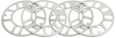 4 x 5mm Aluminum Alloy Wheel Spacers Shims Spacer Universal 4/5 Stud Fit