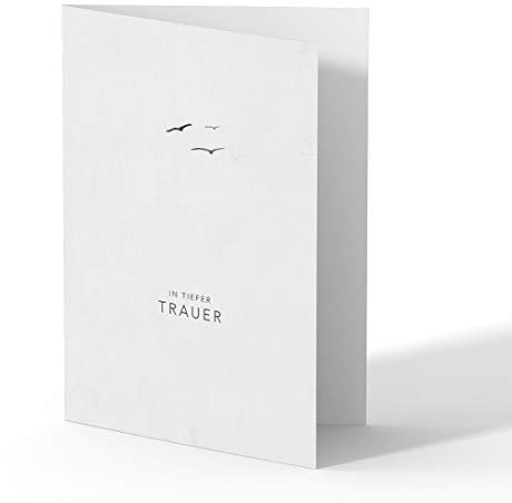 (10 x) Trauerkarten Einladung Trauerfeier Beileid Karten Trauer Danksagung Bestattung