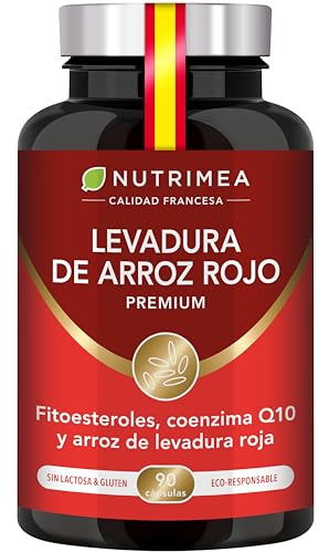 Levadura Roja de Arroz Premium con Monacolina K + Coenzima Q10 + Fitoesteroles Lipophytol® | Colesterol y Salud Cardiovascular | 90 Cápsulas | Vegano | Fabricado en Francia – Nutrimea