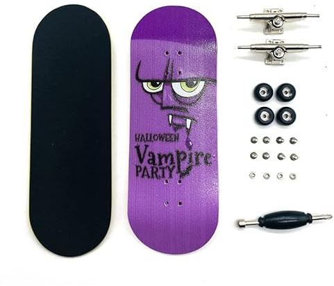34mm Fingerboards Pro Complete Professional Wooden Fingerboard Mini Skateboard 5 PLY with Bearing Wheels (AC7)