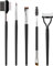 KINGMAS 5 Stück Augenbrauen Pinsel, Feiner abgewinkelter Eyeliner Pinsel, Wimper Kamm Wimpernbürste, Augenpinsel Make-up Pinsel Set