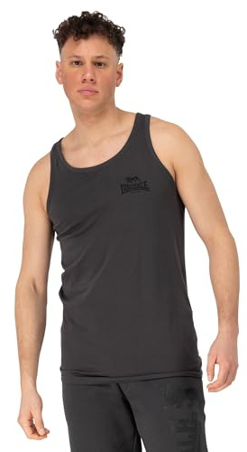Lonsdale Herr Singlet Dolton smal passform, antracit/svart, 3XL