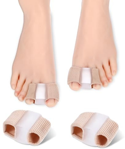 Hpmjz 2 PCS Bunion Toe Separators Gel Toe Bunion Corrector Breathable Silicone Toe Spacers Hammer Toe Straightener Toe Spreaders with 2 Toe Loops Toe Protector for Women and Men
