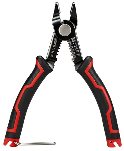 MOPUBZO 3-in-1 Seitenschneider, Abisolierzange, Kabelzange & Schneidezange für 10–20 AWG, Präzisionszange Electronics mit Anti-Rutsch-Griff für Elektronik, Kabel & Heimwerker