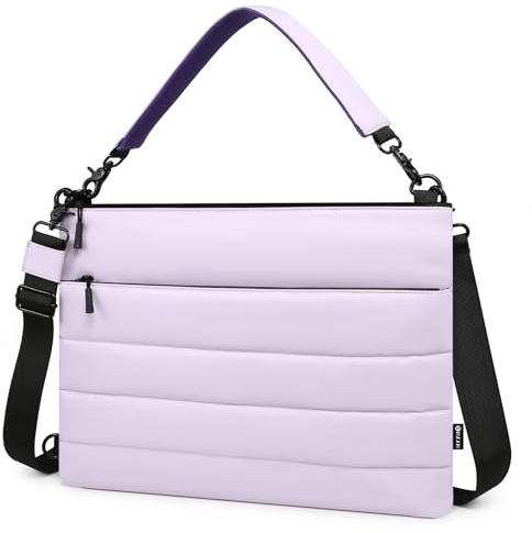HYZUO Bolso Funda Acolchada para 15-16 Pulgadas Portátil, Violeta Lila | para MacBook Pro 16 M5-M1 A3428 A3429, MacBook Pro/Air 15, 15 15,6 Dell/HP/Lenovo/Asus/Samsung, Bolso Mujer Trabajo Diario