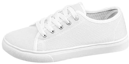 Basket Femme-Baskets en toile pour femme - Blanc - Tissu unisexe - Chaussures de sport - Chaussures de sport rétro basses - Chaussures de loisirs élégantes et légères-Chaussures en tissu confortables