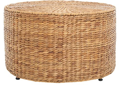 SAFAVIEH Jesse Rattan Coffee Table, 29.9 Coastal Natural SEA7035A