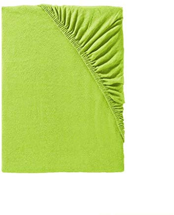 Spannbettlaken grün 140x200 bis Spannbettlaken 160x200 dehnbar | Jersey Stretch Stoff Spannbettlaken in Grün | Idealer Bettbezug zu Bunte Bettwäsche