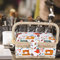Organizer per cestini da cucito, scatole da cucito con scomparti rimovibili per accessori da cucito, 25 x 16 x 10,4 cm