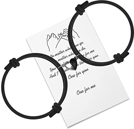free-space par magnetarmband med locka ömsesidiga armband par gåvor för vän flickvän hans fru män älskare honom din vänskap, Metall