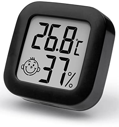Mini Termómetro Higrómetro Digital, Medidor de Temperatura para Medición de Temperatura y Humedad del Casa Ambiente
