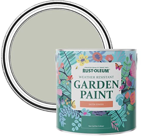 Rust-Oleum Grey Mould-Resistant Garden Paint In Satin Finish - Tyne Fog 2.5L