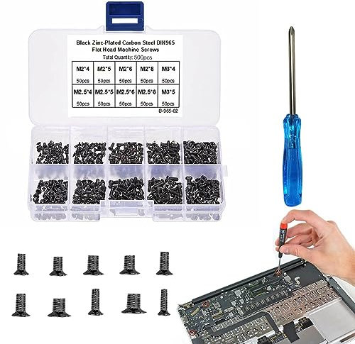 Viti per Notebook, Viti per Computer, 500 Pezzi Viti per Computer Portatile, Viti Distanziatori per Computer, Viti per Computer Portatili PC M2 M3 M2,5, Set Viti per Scheda Madre PC Accessori
