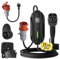 dé Mobile Wallbox/Ladestation 11kW [3-phasig|20m|6-16A] mit Einstellbarer Ladeleistung, Ladekabel CEE 16A auf Typ 2 und EV Ladegerät für Model Y/3, ID.3/4/5, MG4, EX30, e-up, e-tron, Zoe und andere EV