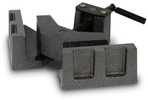 EBERTH Etau d'angle 90 degrés, serrage d'angle, largeur de mâchoire 104mm, largeur de serrage 60mm, serre-joint à onglet en fonte massive, soudage de métaux, bois, hauteur de mâchoire 34mm