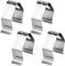 Clip di Temperatura Barbecue, Clip per Sonda di Temperatura per Termometri e Sonde per Barbecue, Termometro Sonda Clip con 3 Fori e Supporto per il Termometro Barbecue è Fatto di Acciaio Inox, 4 Pz