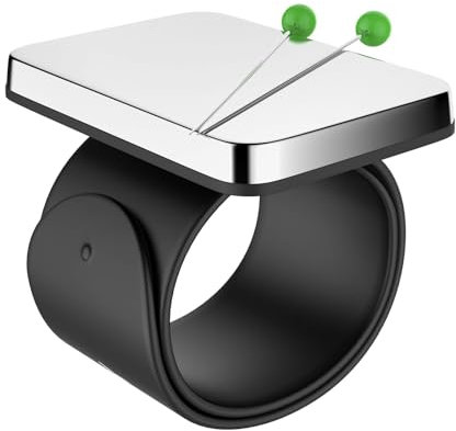 Armnadelkissen Magnetisch,Magnetisches Nadelkissen Armband Starker Magnet für Nähen & Friseurbedarf Rutschfestes Silikon-Handgelenkband als Nadelhalter Praktisches Nähzubehör Geschenk Schwarz