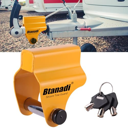 Btanadi Caravan Hitch Lock – Heavy Duty Anti-Theft Trailer Hitch Lock for ALKO AK130, AK160, AKS1300, AKS2004, AKS3004 – Secure Coupling Device for Caravan Protection