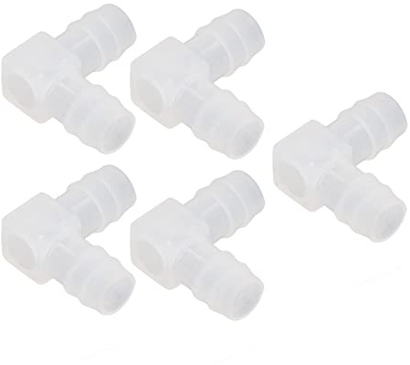 Junta de Manguera de Plástico L Conector de Tubería de 90 ° Bend Durable PP PP No Tóxico sin Olor para el Laboratorio de Acuario (16 mm / 0.63in)