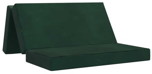vidaXL Fällbar Soffbed 160 x 67 x 45 cm Mörkgrön