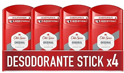 Old Spice Originale Deodorante in stick per uomo, confezione da 4 x 50 ml