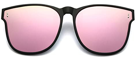 Long Keeper Clip Lunettes de Soleil Polarisées, Clip Solaire pour Lunettes de Vue, Clipsable Sur Lunette de Soleil Polarisante pour Femme Homme
