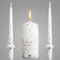 VABA Unity Lot de 3 bougies pour cérémonie de mariage – Perles et cristaux blancs – Pilier de 15,2 cm et 2 cônes de 25,4 cm – Respectueux de l'environnement
