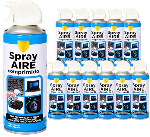 200 ml tryckluftsspray för Limpar Tangentbord, dator, kamera - Luftkompressor för rengöring (12-pack)