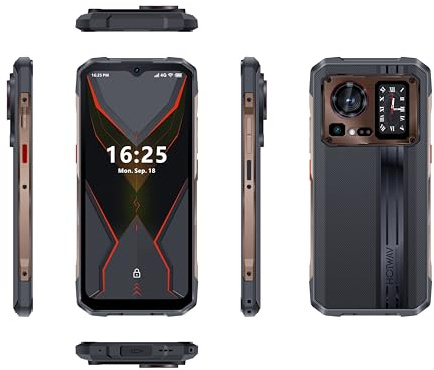 HOTWAV Cyber 15 Rugged Smartphone 2024, 24GB+256GB/2TB Doppio Schermo Helio G99 Telefono Indistruttibile 200MP+32MP+24MP 120Hz 6,6 FHD+6280mAh/33W GPS/NFC/ IP68IP69K/ 4G Dual SIM Cellulare Antiurto