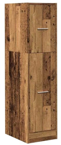 vidaXL Armoire d'apothicaire Vieux Bois 30x41x118 cm Bois d'ingénierie, Coffre d'apothicaire, Meuble d'apothicaire, Coffre à tiroirs d'apothicaire