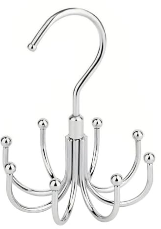 FDEETY 2 Pièces Porteceintures Rotatif Crochet Organisateur Accessoires Multifonctionnel Rangement Penderie Métallique Économie Espace Armoire