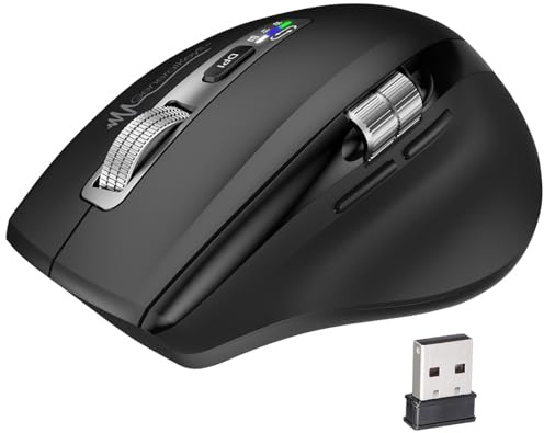 General Keys Souris Optique sans Fil Rechargeable avec Fonction Bluetooth et RF