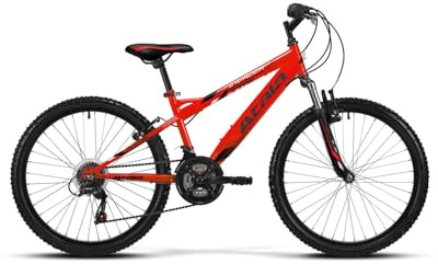 Atala INVADER bicicletta bambino bici 24'' mtb mountain bike per eta' 8,9,10,11 anni (rosso)