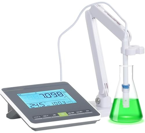 LHQYA Desktop Acidity Meter, Lab Benchtop PH Meter with Display, PH Range: -2.00 To 20.00, 1-5 Point PH Electrode Calibration, Automatic Recognition, for Research and Laboratories