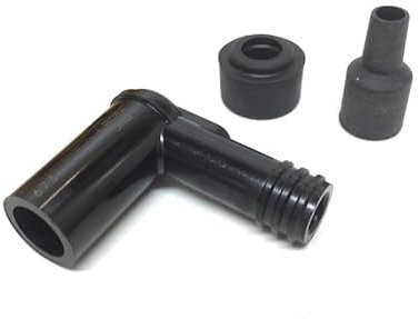 Streetparts24® Zündkerzenstecker LB05E 90 Grad abgewinkelt passend für M14 Zündkerzen – LB 05 E – entstört 5kΩ für Roller, Mofa, Moped, Motorrad, Rasenmäher