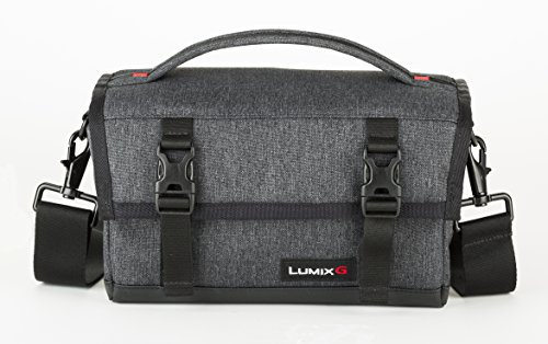 LUMIX DMW-PS10 - Bolsa de Hombro (compacta, 3 L, Base Impermeable, asa Resistente), Color Gris y Negro