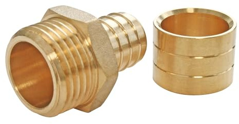 SOMATHERM FOR YOU, Raccord à glissement mâle 20/27 pour tube PER Ø16 mm - Sachet de 2 pièces - Assemblage rapide, résistant à la corrosion, pression max 10 bars, T°C 5-90°C