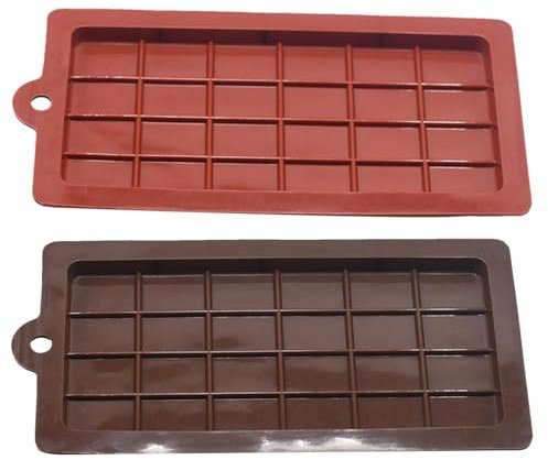 2pz Stampi Per Cioccolato In Silicone, Stampi Rettangolari Non Adesivi Per Cottura In Silicone Stampi Per Cioccolato, Stampi Riutilizzabili Fai-da-te Per Dolci,Gelatina, Stampi Per Cubetti Di Ghiaccio