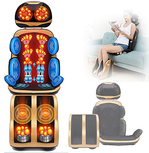 Electric Massage Mat with 16 Heads Kneading - Full Body Multifunctional Massager for Shoulder, Neck, Leg, Waist, Back - Relaxation Chair Cushion
