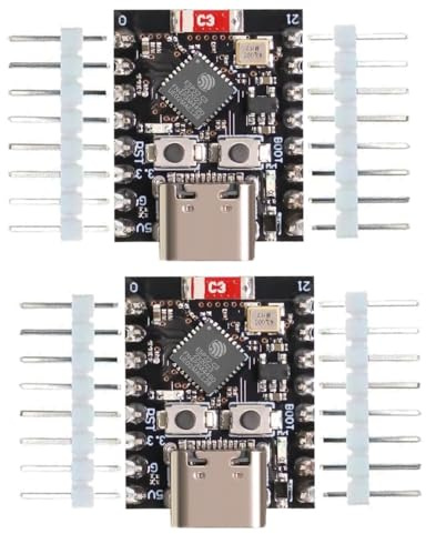 DUBEUYEW ESP32 ESP32-C3 Scheda di sviluppo Mini ESP32 C3 Supporta WiFi Bluetooth Compatibile con Arduino (2PCS)
