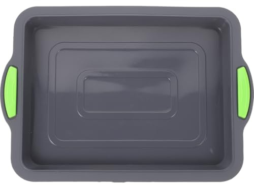 CRILSTYLEO Silicone 13X9 Baking Pan Heat-Resistant Non-Stick Cake Roll Mold Large Rectangle Silicone Mold for Baking Multi-Function Oven Pan Food Grade Bakeware Accessory