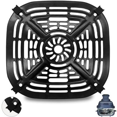 GCQFZ Air Fryer Accessories for Ninja Crispi Air Fryer FN101GY, Air Fryer Replacement Parts Grill Pan Grill Plate Crisper Plate Rack Tray with Rubber Bumpers