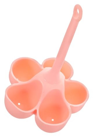 Gadpiparty 5grille Cuiseur à Œufs Silicone Portable Pour Œufs Machine à Vapeur Facile à Nettoyer Ustensile De Cuisine Pratique Pour Déjeuner Rose